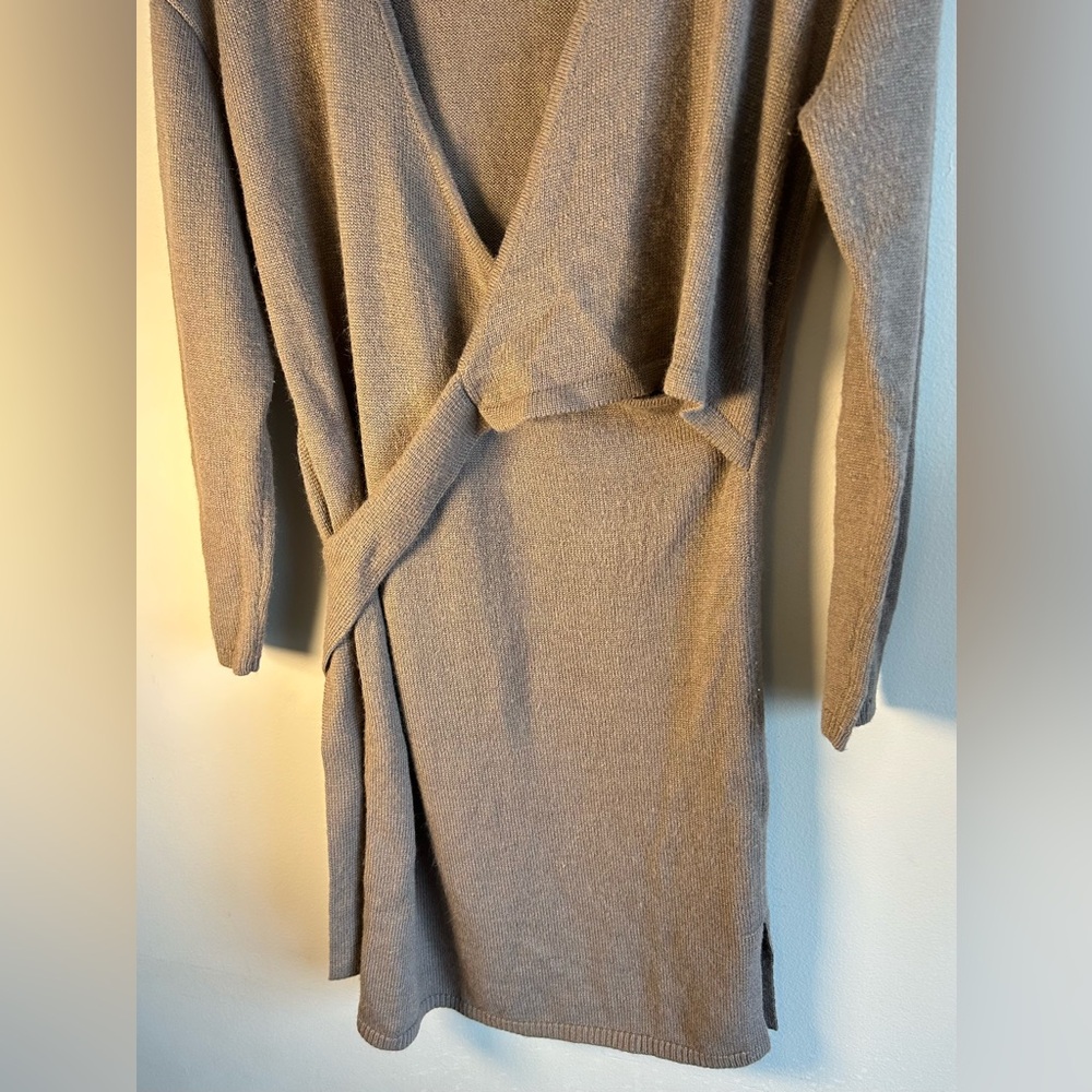 Banana Republic Women’s Long Sleeve Top Wrap Around Sweater Midi Dress Sz S EUC - Picture 3 of 8